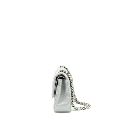 Chanel Medium Classic Flap Bag Silver Grey