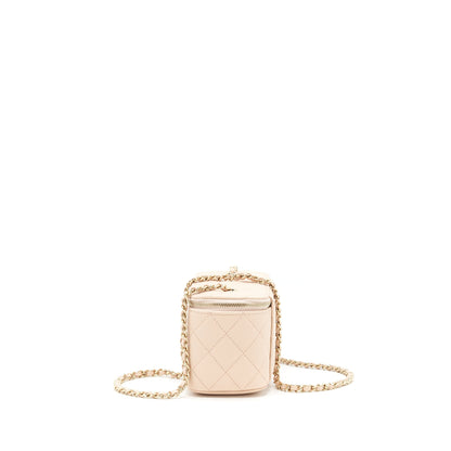 Chanel 22C Long Vanity With Chain Caviar Light Beige L
