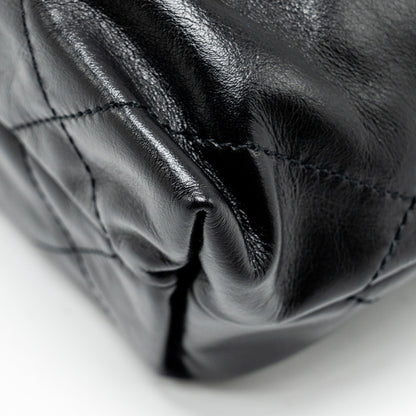 Chanel Mini 22 Bag Calfskin Black  (Microchip)