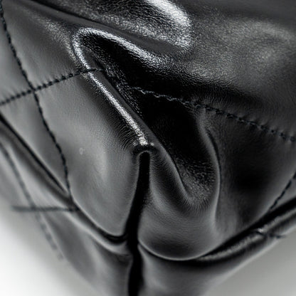 Chanel Mini 22 Bag Calfskin Black  (Microchip)