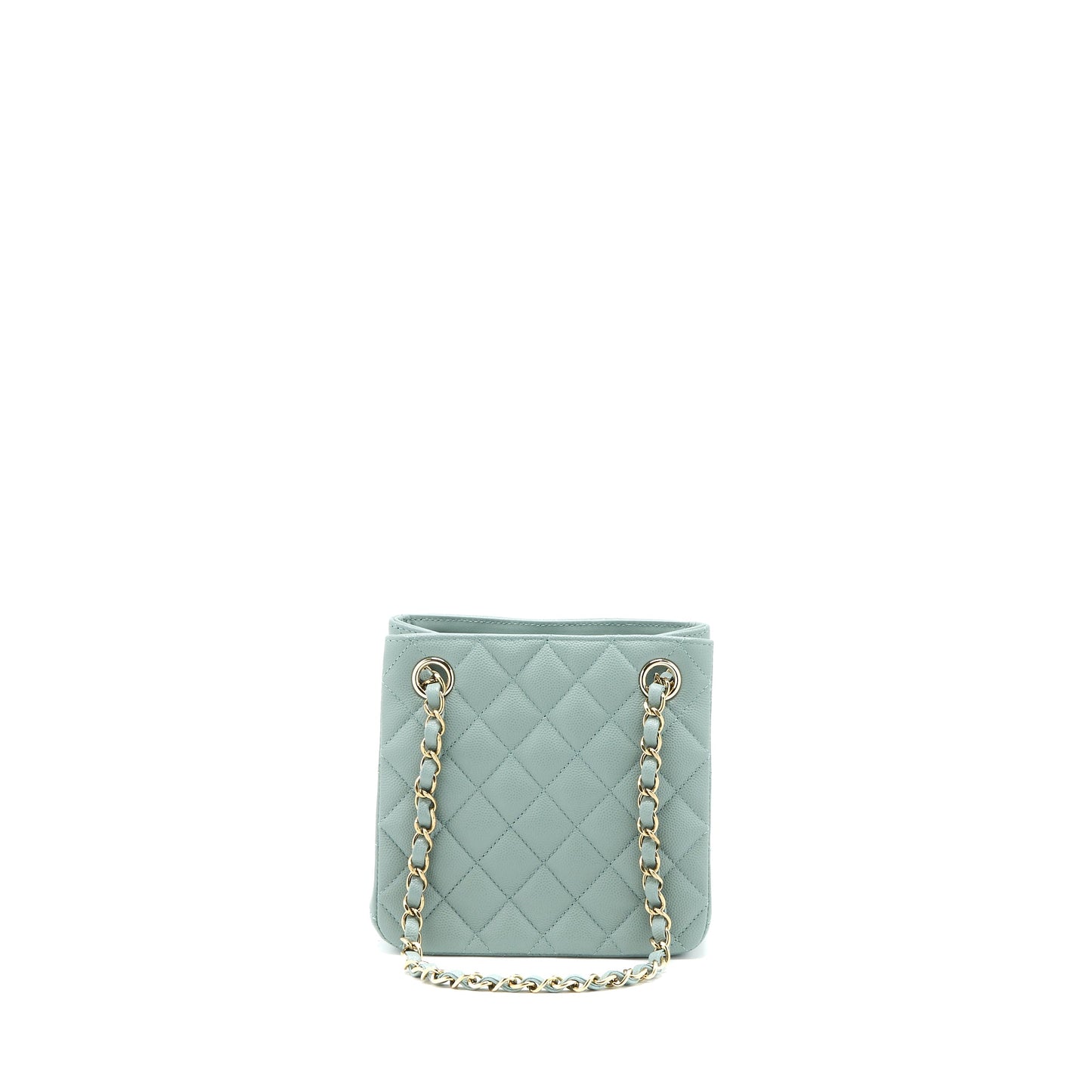 Chanel 23C Mini Bucket Caviar Light Grey L (Microchip)