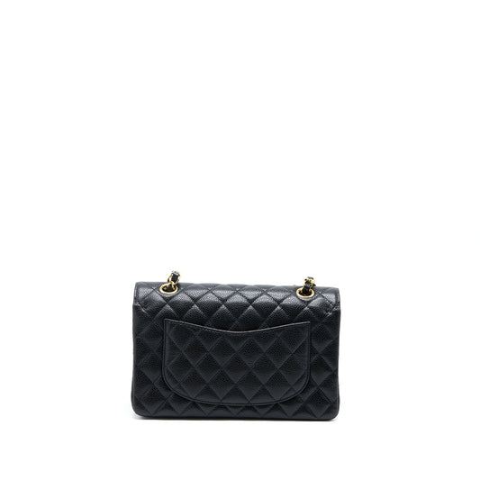 Chanel Small Classic Flap Bag Caviar Black  (Microchip)