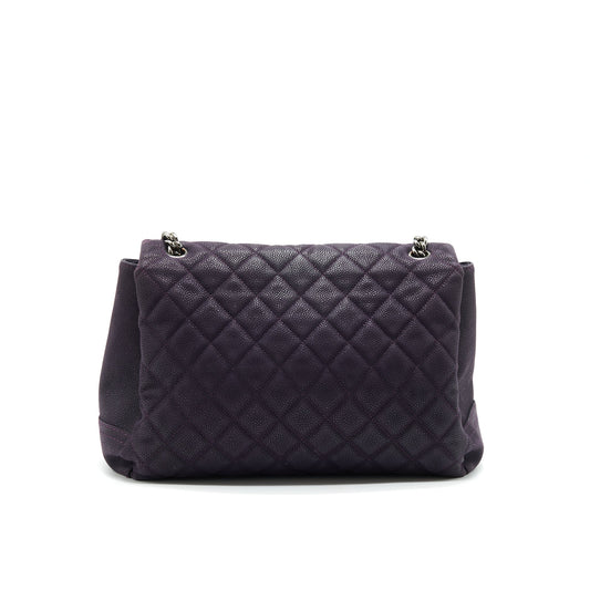 Chanel Flap Tote Bag With Chain Caviar In Purple
