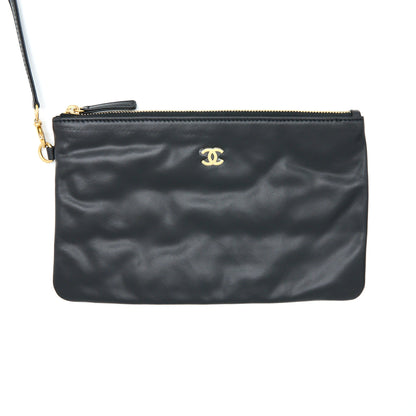 Chanel 22 Bag Medium Shiny Calfskin Black  (Microchip)