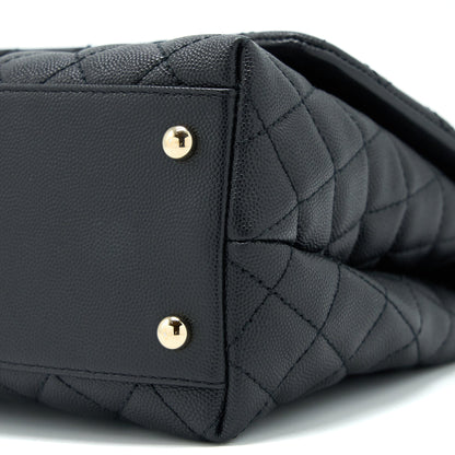 Chanel Medium Coco Handle Caviar Black L