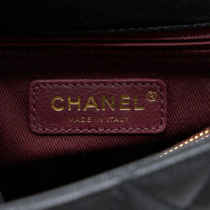 Chanel Medium Coco Handle Caviar Black L