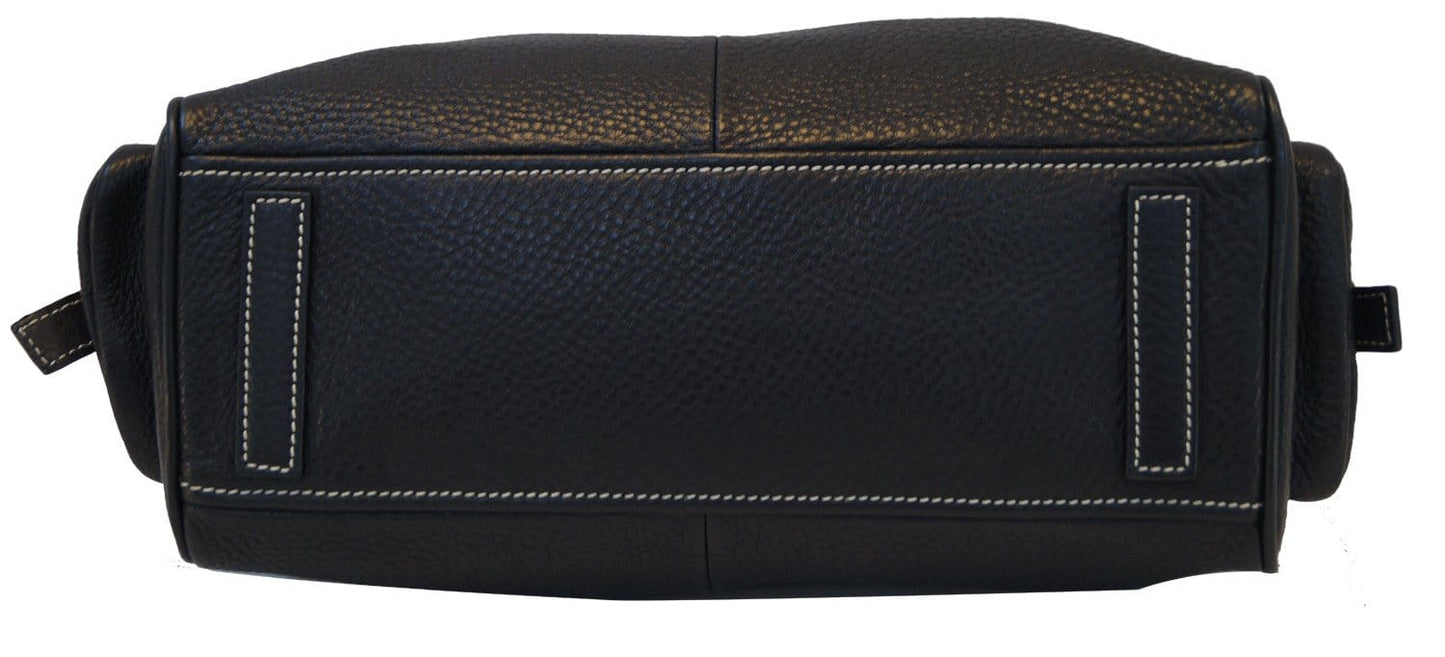 Prada Vitello Daino Black Calfskin Leather Shoulder Bag