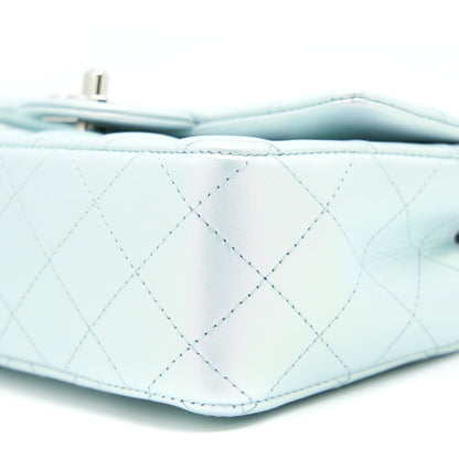Chanel 21K Iridescent Baby Blue Mini Rectangular