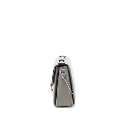 Gucci GG Top Handle Bag Caflskin Grey L
