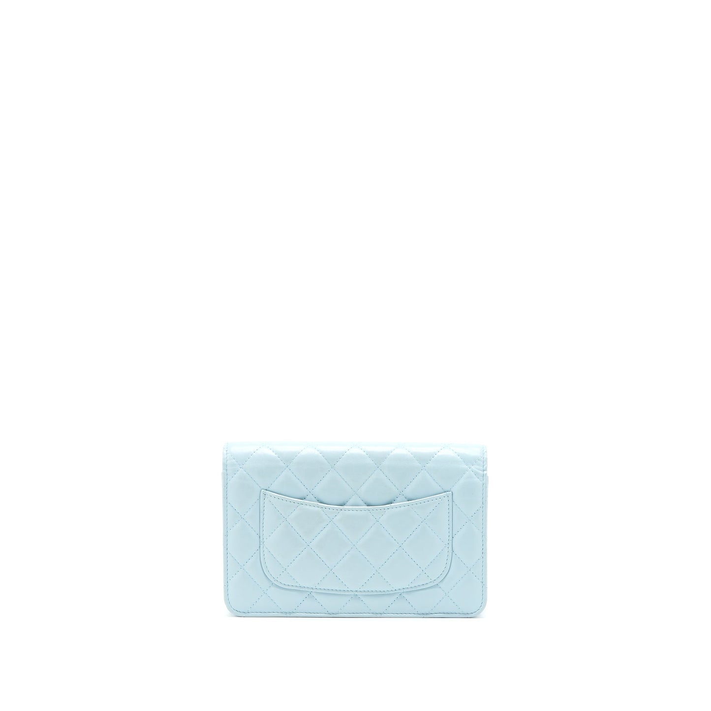 Chanel 2.55 Reissue Wallet On Chain Aged Calfskin Light Blue Brushed  (Microchip)