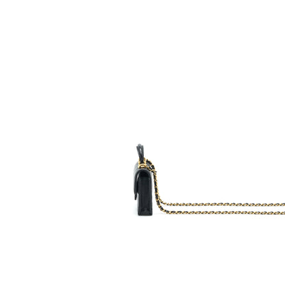 Chanel 2021 flap Coin Purse with Chain black