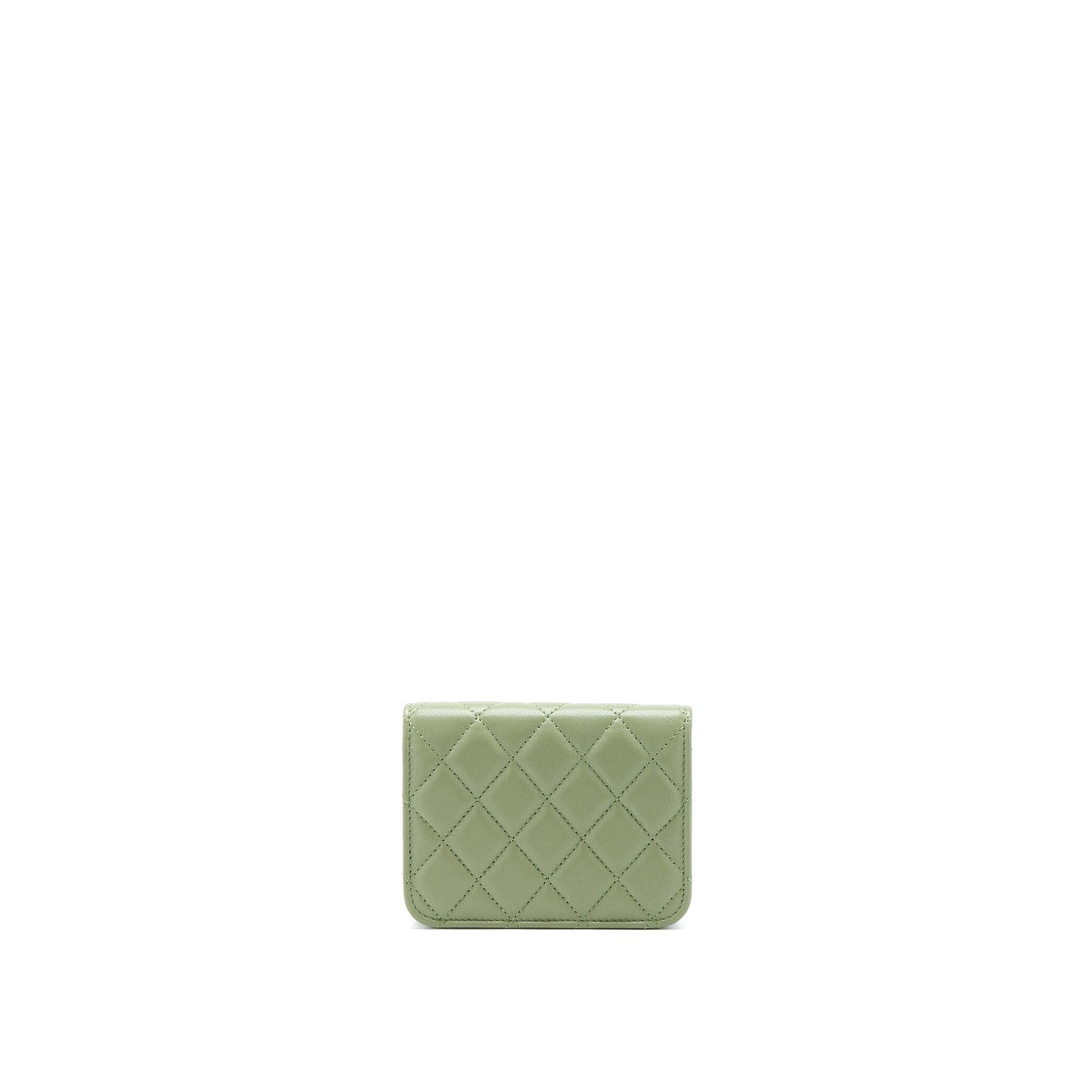 Chanel Pearl Crush Mini Flap Bag Lambskin Green