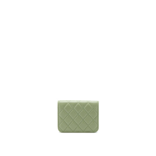 Chanel Pearl Crush Mini Flap Bag Lambskin Green
