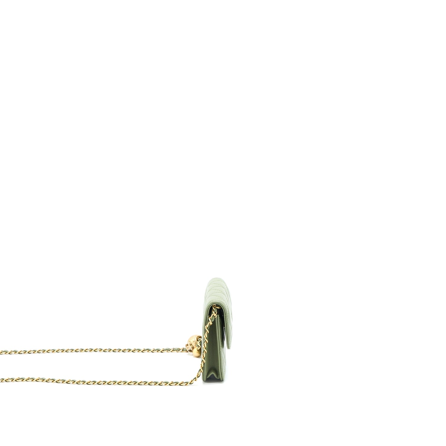 Chanel Pearl Crush Mini Flap Bag Lambskin Green
