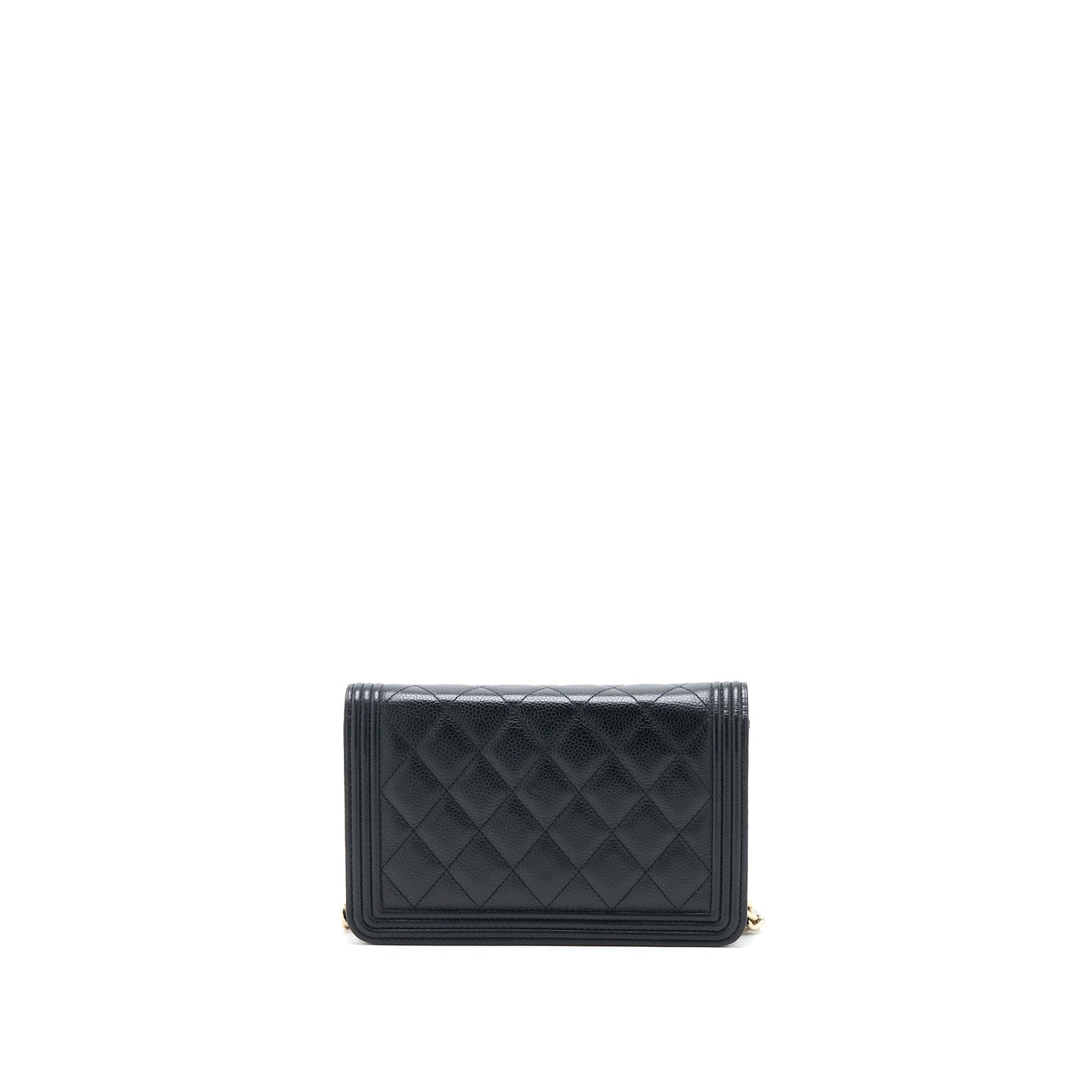Chanel Boy Wallet On Chain Caviar Black L