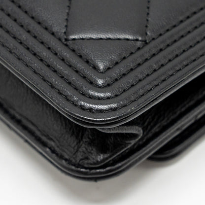 Chanel Boy Wallet on Chain Lambskin Black
