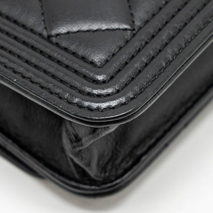 Chanel Boy Wallet on Chain Lambskin Black