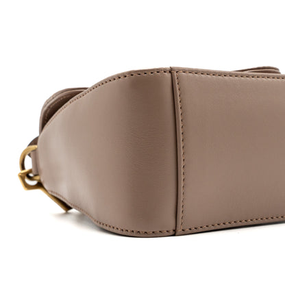 Gucci GG Marmont Mini Top Handle Bag Leather Dark Beige