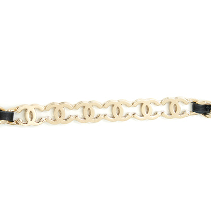Chanel 22P Long Vanity With Logo On Chain Caviar Black L