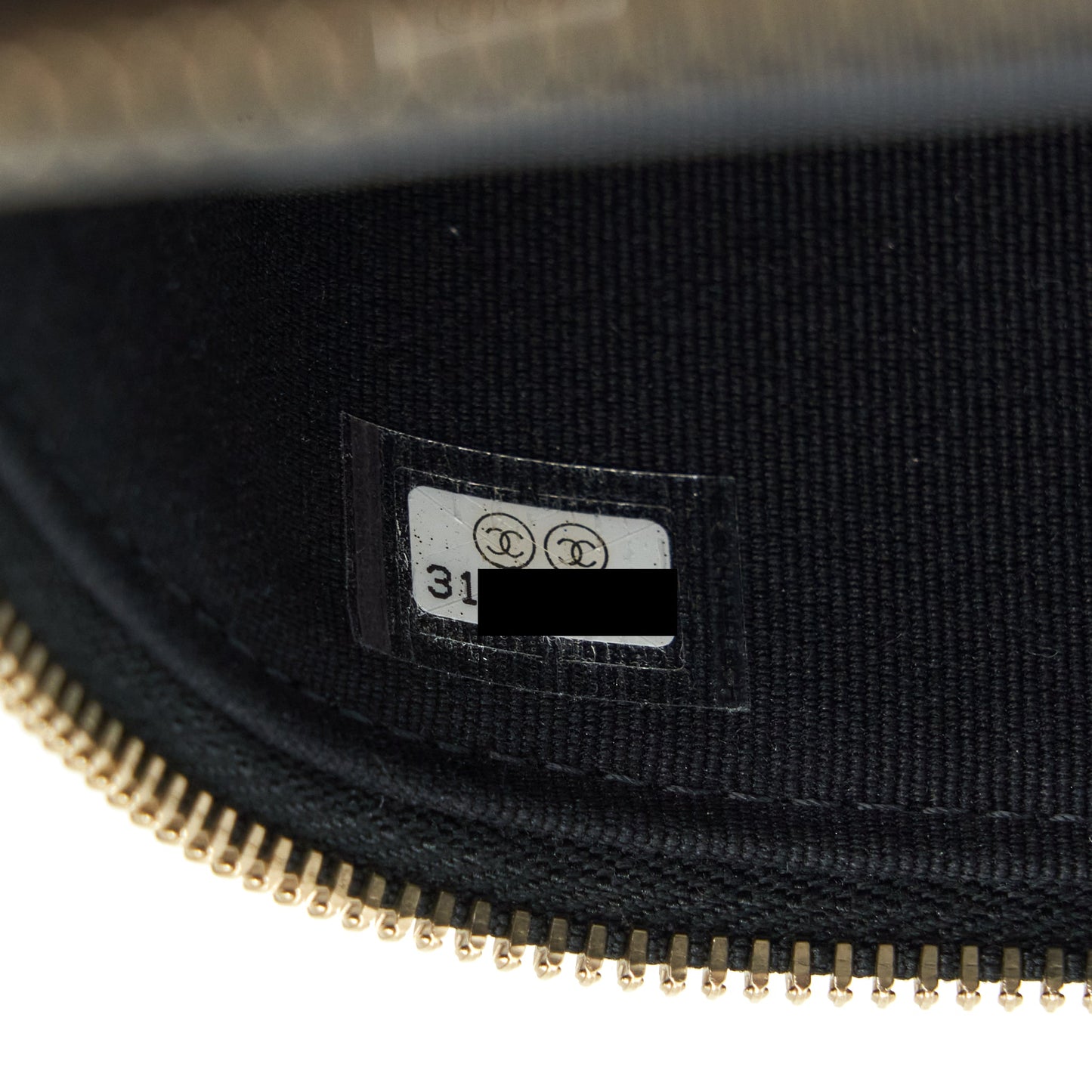 Chanel 22P Long Vanity With Logo On Chain Caviar Black L
