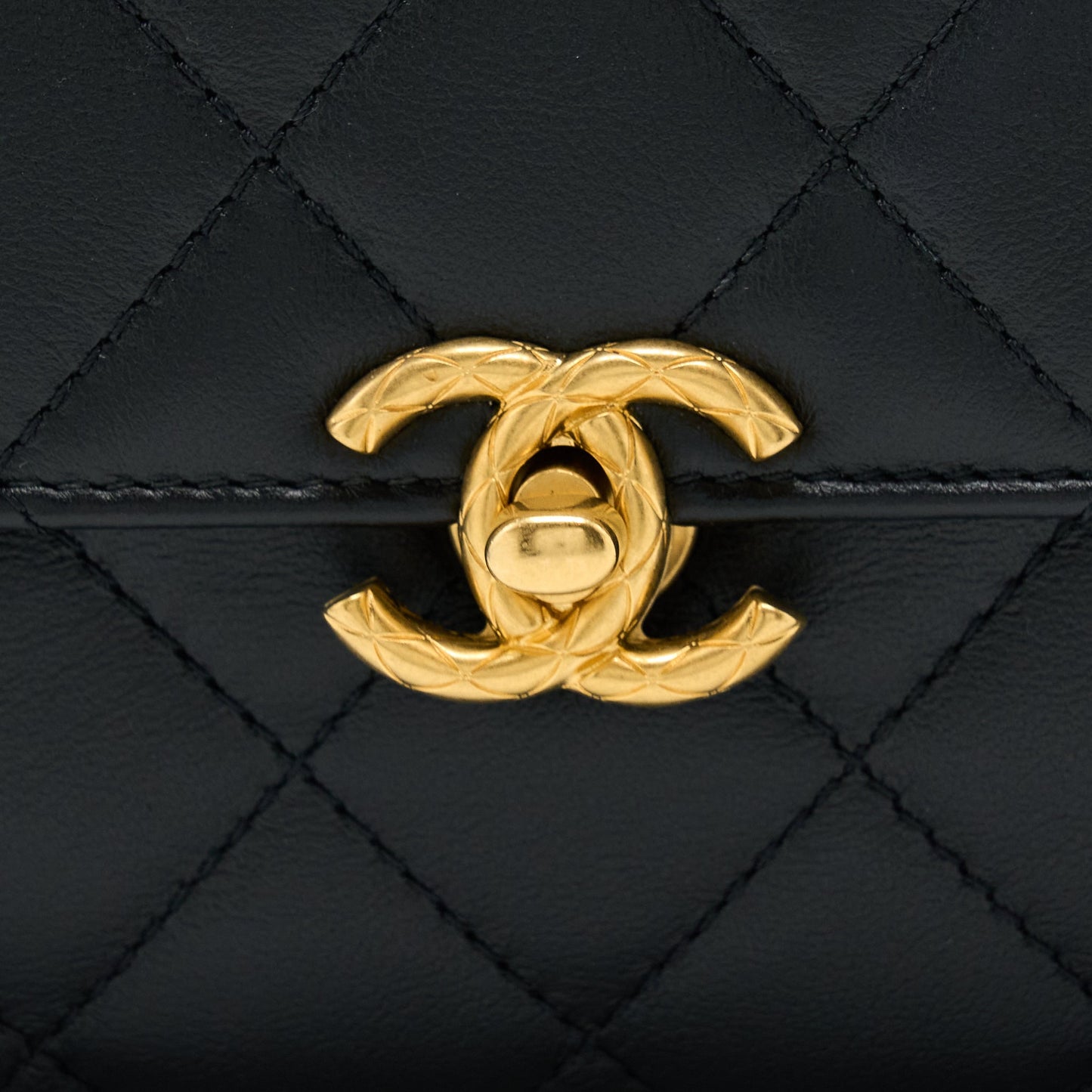 Chanel 22S Seasonal Flap Bag Calfskin Black Brushed