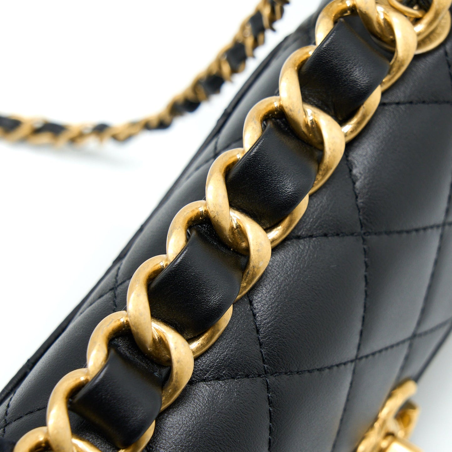 Chanel 22S Seasonal Flap Bag Calfskin Black Brushed
