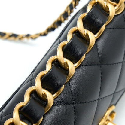 Chanel 22S Seasonal Flap Bag Calfskin Black Brushed