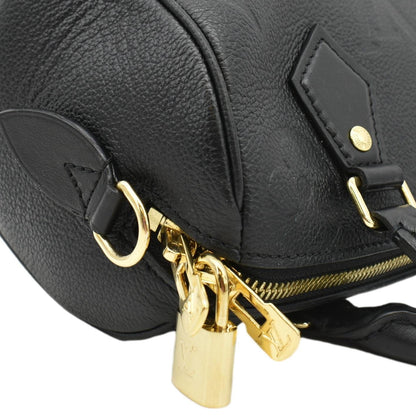 LOUIS VUITTON Speedy 20 Bandouliere Empreinte Leather Shoulder Bag Black