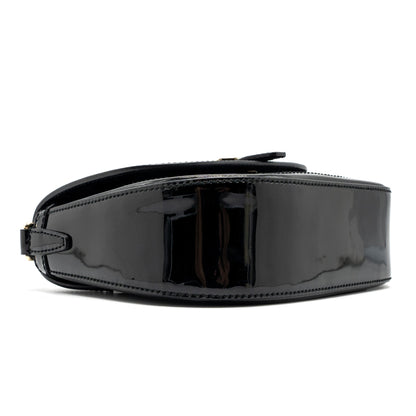 Gucci messenger crossbody bag patent black L