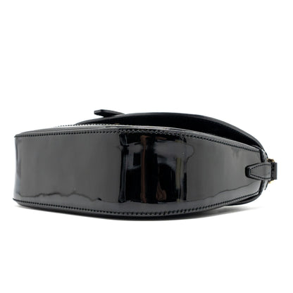 Gucci messenger crossbody bag patent black L