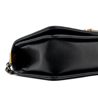 Chanel medium boy bag calfskin black multicolour hardware