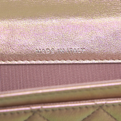 Chanel 21K Iridescent Pink Flap Card Holder