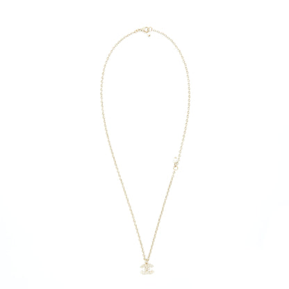 Chanel mini CC logo necklace with crystal L