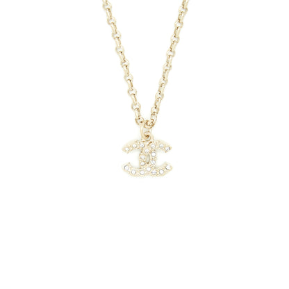 Chanel mini CC logo necklace with crystal L