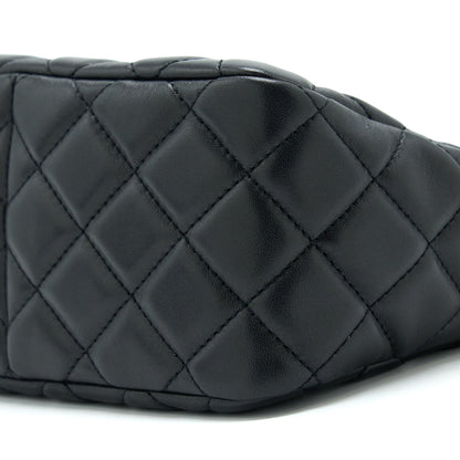Chanel 22B Pearl Crush Hobo Bag Lambskin Black With  (Microchip)