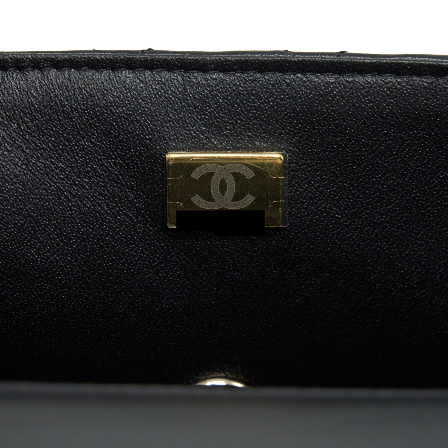 Chanel 22P Top Handle Mini Rectangular Flap Bag Lambskin Black L