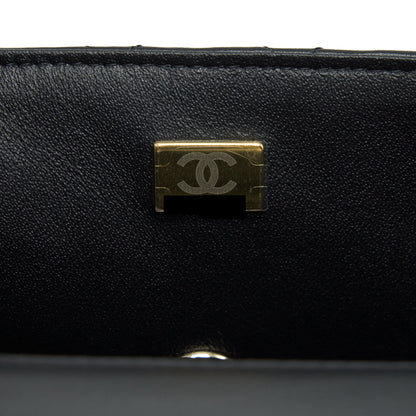 Chanel 22P Top Handle Mini Rectangular Flap Bag Lambskin Black L