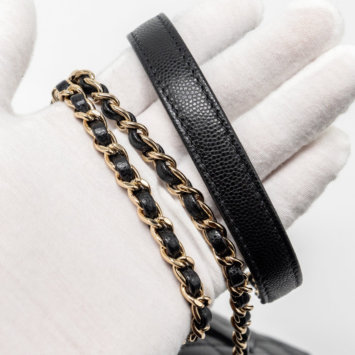 Chanel mini coco handle Caviar black L