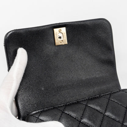 Chanel mini coco handle Caviar black L