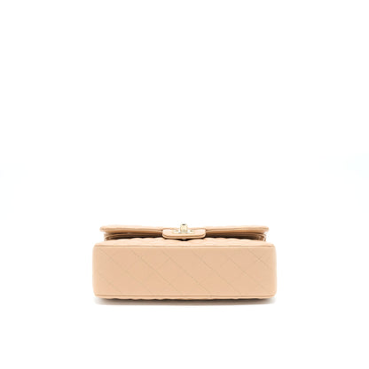 Chanel 22B Small Classic Flap Bag Lambskin Beige L