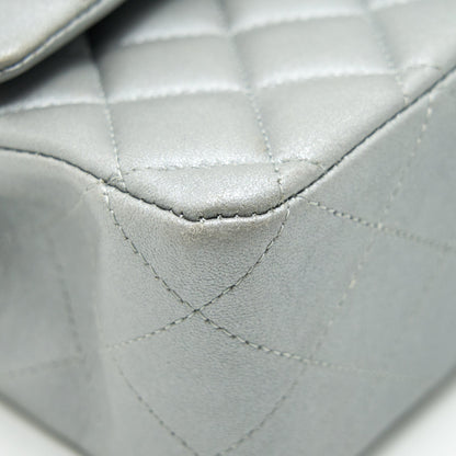 Chanel Medium Classic Flap Bag Silver Grey