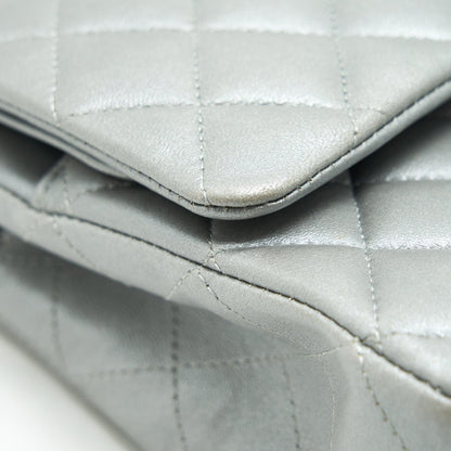 Chanel Medium Classic Flap Bag Silver Grey