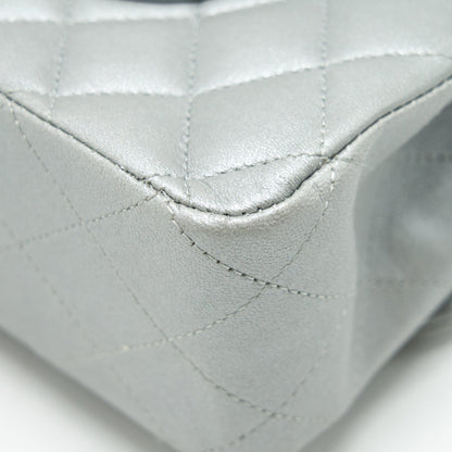 Chanel Medium Classic Flap Bag Silver Grey