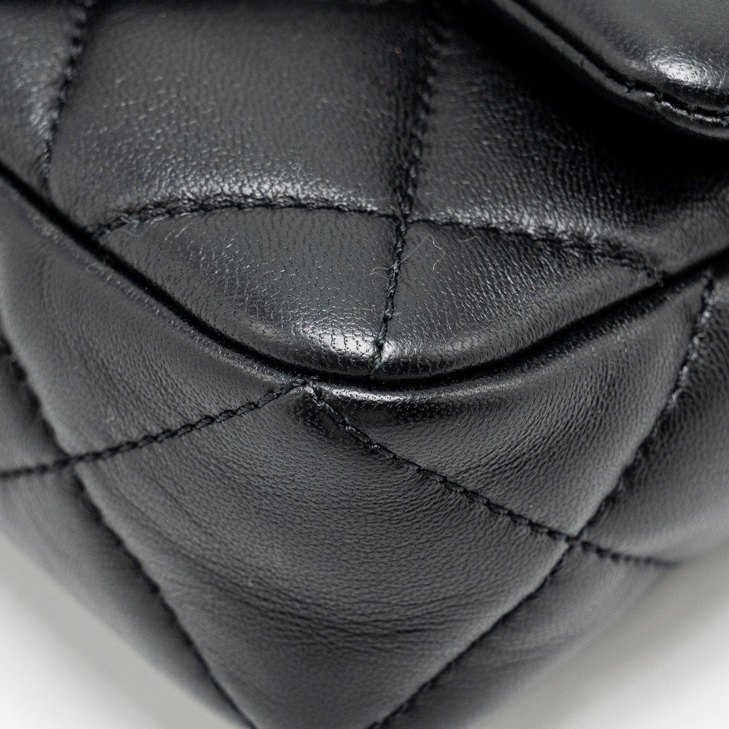 Chanel mini Square Flap Bag with Giant Chain Lambskin  (Microchip)