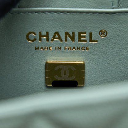 Chanel 23C Mini Bucket Caviar Light Grey L (Microchip)
