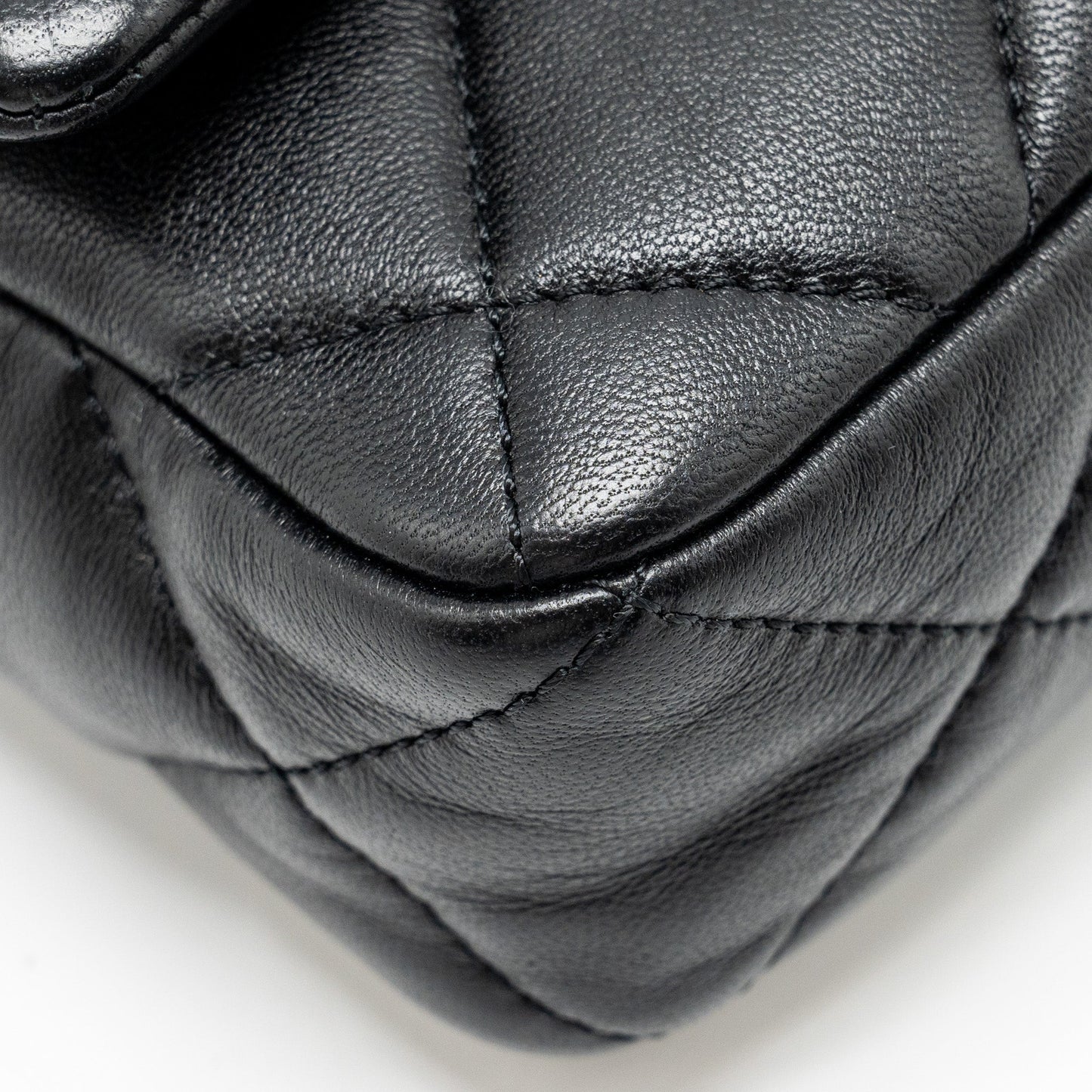 Chanel mini Square Flap Bag with Giant Chain Lambskin  (Microchip)