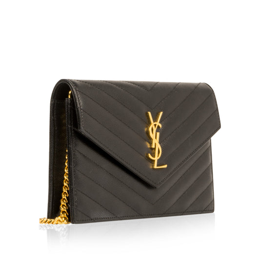 Saint Laurent Chevron Monogram Crossbody
