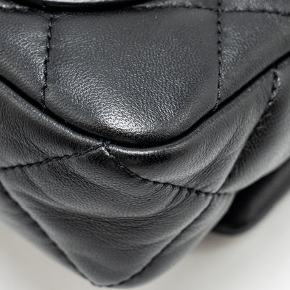 Chanel mini Square Flap Bag with Giant Chain Lambskin  (Microchip)