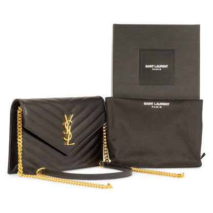 Saint Laurent Chevron Monogram Crossbody