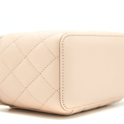 Chanel 22C Long Vanity With Chain Caviar Light Beige L